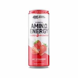 Optimum Nutrition ESSENTIAL AMIN.O. ENERGY+ Electrolytes Sparkling Juicy Strawberry 355ml * 12 Cans (12 Servings) Schweiz | 0356JHGAN