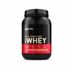 Optimum Nutrition GOLD STANDARD 100% WHEY™ Strawberry Banana 2 lb (30 Servings) Schweiz | 3704HSRLT