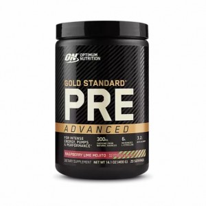 Optimum Nutrition GOLD STANDARD® Pre Advanced Raspberry Lime Mojito 0.88 lb (20 Servings) Schweiz | 9301PWIAB