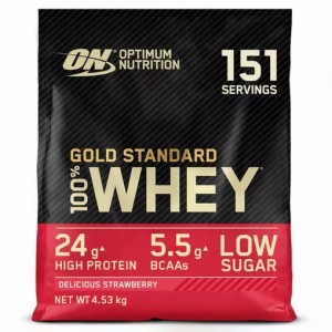 Optimum Nutrition Gold Standard 100% Whey Protein Powder Delicious Strawberry 4.53 kg (151 Servings) Schweiz | 0692WXBZN