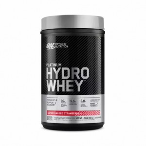 Optimum Nutrition PLATINUM HYDROWHEY™ Supercharged Strawberry 1.76 lb (20 Servings) Schweiz | 9083UYMVE