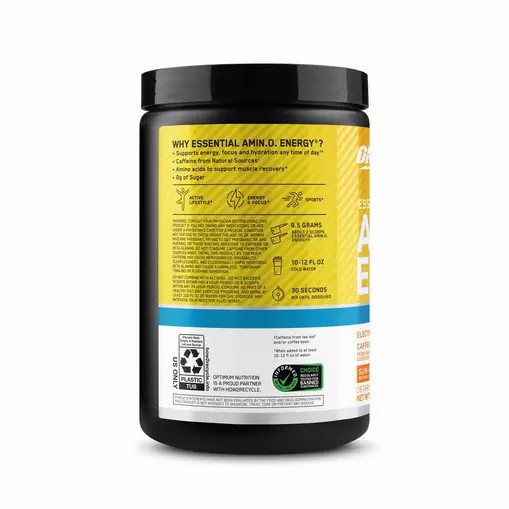 Optimum Nutrition Essential AMIN.O. ENERGY + Electrolytes *new* Sun-kissed Citrus 0.63 lb (30 Servings) Schweiz | 3582UMCHF