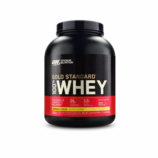 Optimum Nutrition GOLD STANDARD 100% WHEY™ Banana Cream 5 lb (73 Servings) Schweiz | 4913RINSQ