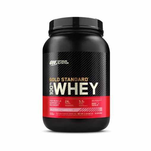 Optimum Nutrition GOLD STANDARD 100% WHEY™ Delicious Strawberry 2 lb (29 Servings) Schweiz | 7602XUERQ