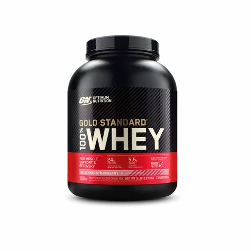 Optimum Nutrition GOLD STANDARD 100% WHEY™ Delicious Strawberry 5 lb (73 Servings) Schweiz | 0276LAVDI