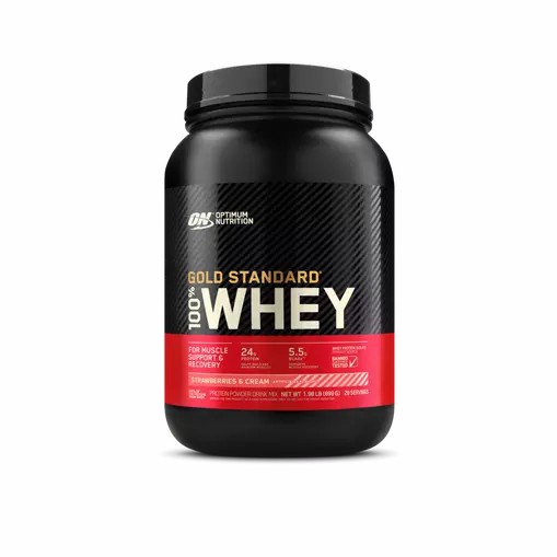 Optimum Nutrition GOLD STANDARD 100% WHEY™ Strawberries & Cream 2 lb (29 Servings) Schweiz | 3965UKAET