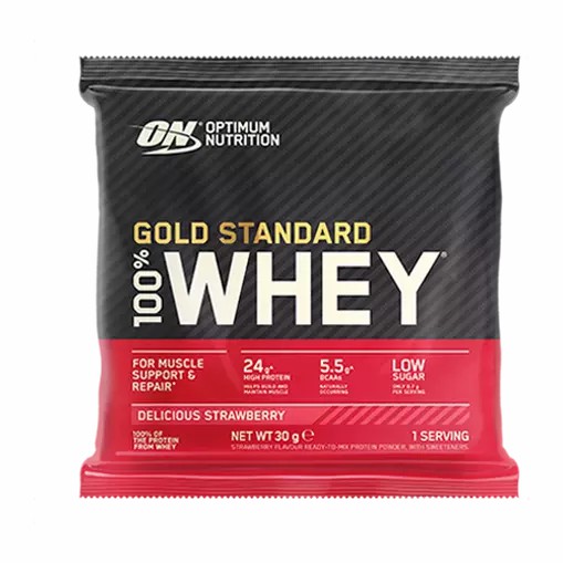 Optimum Nutrition Gold Standard 100% Whey Powder Sachets Delicious Strawberry 1 sachet (30 grams) Schweiz | 4658IWRUL