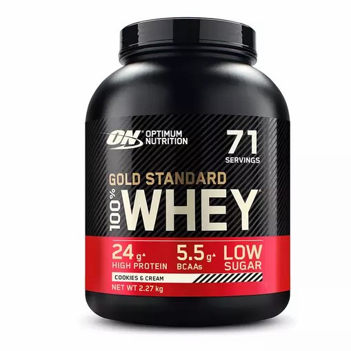 Optimum Nutrition Gold Standard 100% Whey Protein Powder Cookies & Cream 2.27 kg (71 Servings) Schweiz | 2948TFKWH