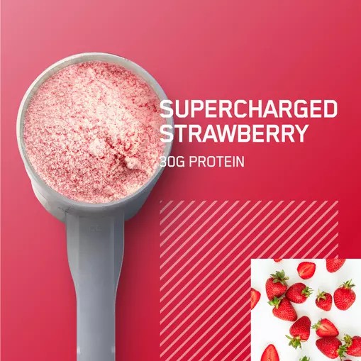 Optimum Nutrition PLATINUM HYDROWHEY™ Supercharged Strawberry 1.76 lb (20 Servings) Schweiz | 9083UYMVE