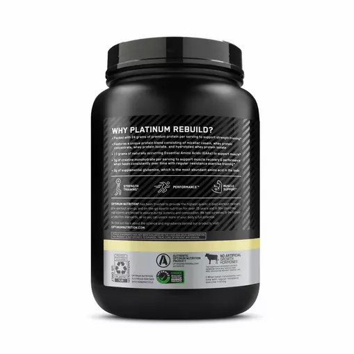 Optimum Nutrition Platinum Rebuild Vanilla Buttercream 1.63 lb (20 Servings) Schweiz | 0187WSREY