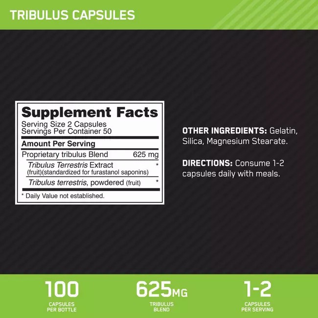 Optimum Nutrition Tribulus Caps 100 Capsules (50 Servings) Schweiz | 3561HXAFS